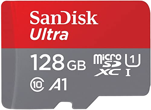 Sandisk Ultra Microsdxc Uhs-I Memory Card 128 Gb + Adapter (A1, Class 10, U1, Full Hd Videos, Up To 120 Mb/S Read Speed),, Speed-Mbps/10X