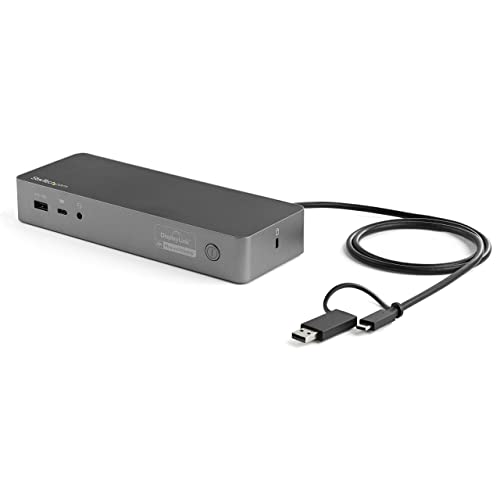 Startech.Com Docking Station Universale Doppio Monitor Hdmi O Display Port 4K, Replicatore Di Porte Usb-C Usb-A, 100W Pd, Dk30C2Dpepue