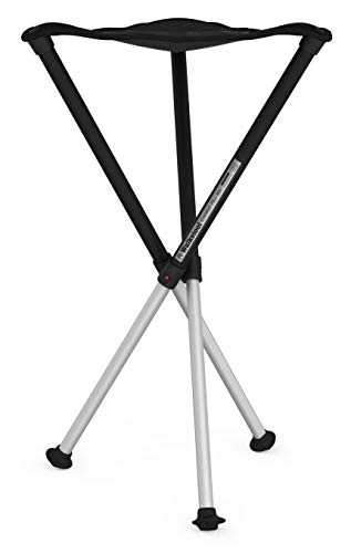 Walkstool - Modello Comfort - Nero E Grigio - Sgabello Pieghevole 3 Piedi Regolabili In Alluminio - Altezza Seduta 75 Cm - Sgabello Pieghevole - Caric
