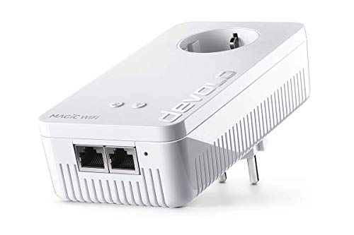 Devolo Magic 2 Wifi Next Single - Adattatore Powerline Per L'Espansione Della Rete Per Lo Smart Working (2400 Mbps, 2 Collegamenti Lan Gigabit, Tecnol