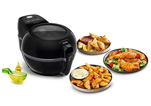 Tefal - Actifry Extra Black Fz7228, Friggitrice Ad Aria, Sana, Capacità 1,2 Kg Fino A 6 Persone, Poco Olio, Inodore, 300 Ricette (Lingua Italiana Non