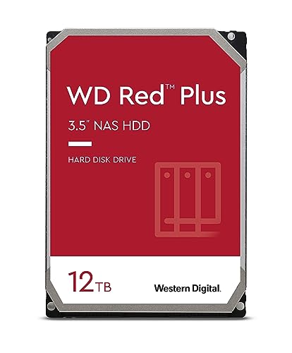 Wd Red Plus 12Tb Per Nas Hard Disk Interno Da 3.5”, 7200 Rpm Class, Sata 6 Gb/S, Cmr, Cache Da 256 Mb, Garanzia 3 Anni