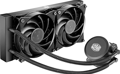 Cooler Master Dissipatore A Liquido Masterliquid Lite 240 Cpu - Pompa Dissipazione Doppia E Ventole Aria Da 120 Mm, Nero, 14.1 X 27.2 X 32 Cm 1.1 Kg