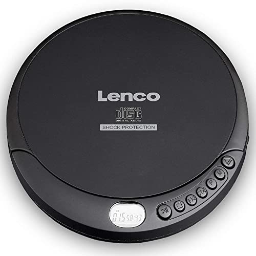 Lenco Cd-200 Discman Lettore Cd Con Display Lcd E Cuffie Stereo, Nero