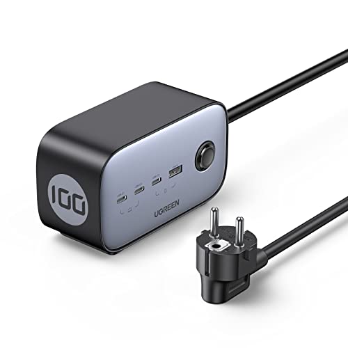 Ugreen Diginest Gan Ciabatta Cubo Multiprese, Ac Porte 3680W Max, 3 X Usb C & 1 X Usb A Supporta 100W Max, Compatibile Con Macbook Pro, Iphone 15, Gal