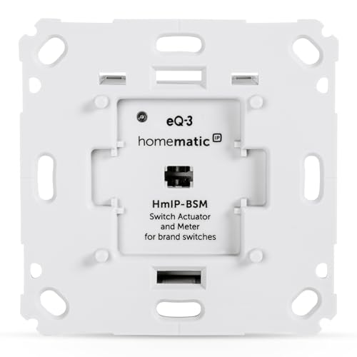 Homematic 142720A0A/142720A0B – Attuatore Ip Di Misurazione Del Cambio Per Marchio Interruttore, 1 Pezzi