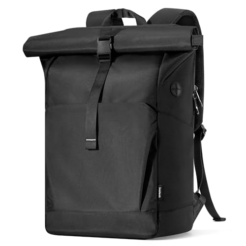 Inateck Zaino Porta Pc 17 Pollici Zaino Rolltop 25L-30L Con Cerniera, Zaino Donna Uomo Con Scomparto Per Scarpe Separato E Porta Per Cuffie/Ricarica,