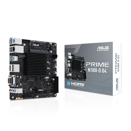 Asus Prime N100I-D D4-Csm Scheda Madre Intel Mini Itx, Ddr4 Intel Soc, Sata 6Gb/S, Slot M.2, Ethernet Realtek, Displayport, Hdmi, Usb 3.2 Gen 2 E Type
