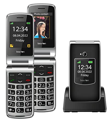 Beafon, Sl605, Silverline, Telefono Cellulare Pieghevole, Per Anziani Con Pulsante Di Emergenza Sos, Telefono Cellulare, Telefono Cellulare, Telefono