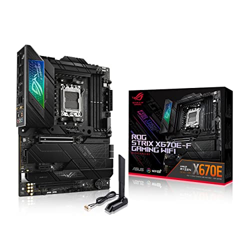 Asus Rog Strix X670E-F, Scheda Madre Gaming Atx, Amd Am5, Ddr5, Pci 5.0, Intel 2.5Gb Ethernet, Wifi 6E