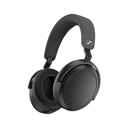 Cuffie Sennheiser Momentum 4 Wireless: Bluetooth, Cancellazione Adattiva Del Rumore, 60 H Di Autonomia, Suono Personalizzabile, Nero, Over-Ear
