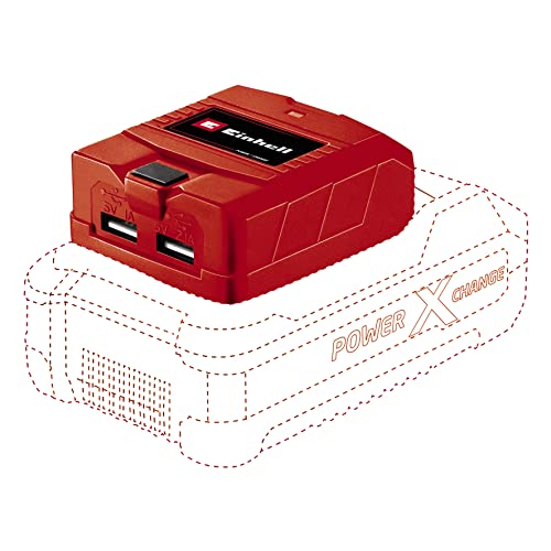Einhell Tc-Cp 18 Li Usb-Solo Adattatore Usb A Batteria Power X-Change (18 V, Usb 1 - 5 V 1 A, Usb - 5 V 2,1 A, Senza Batteria E Caricabatteria)
