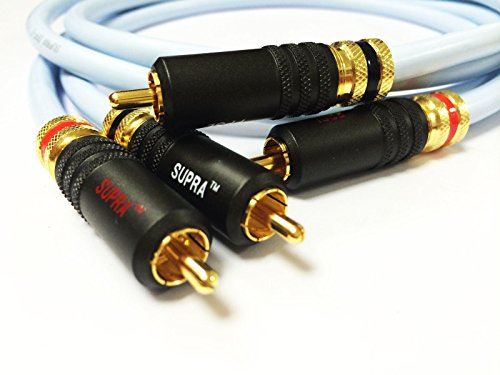 Supra 1001901352 Cavo Audio 1 M 2 X Rca Blu