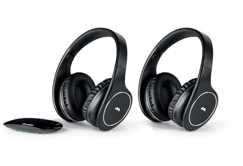 Meliconi Hp Easy Digital Bundle, 2 Cuffie Tv Stereo Wireless, 100% Digitali, Con Ingresso Audio Analogico/Digitale E Base Trasmettitore Dimensionale N