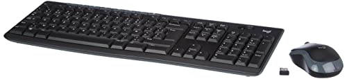 Logitech Mk270 Combo Tastiera E Mouse Wireless Per Windows, Layout Olandese-Belga Azerty - Nero