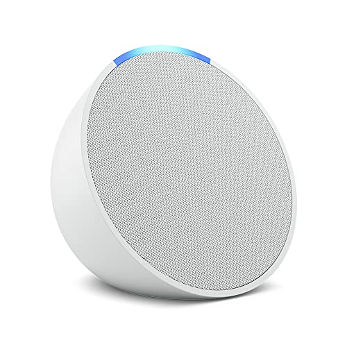 Echo Pop | Altoparlante Bluetooth Intelligente Con Alexa, Compatto E Dal Suono Potente | Bianco Ghiaccio