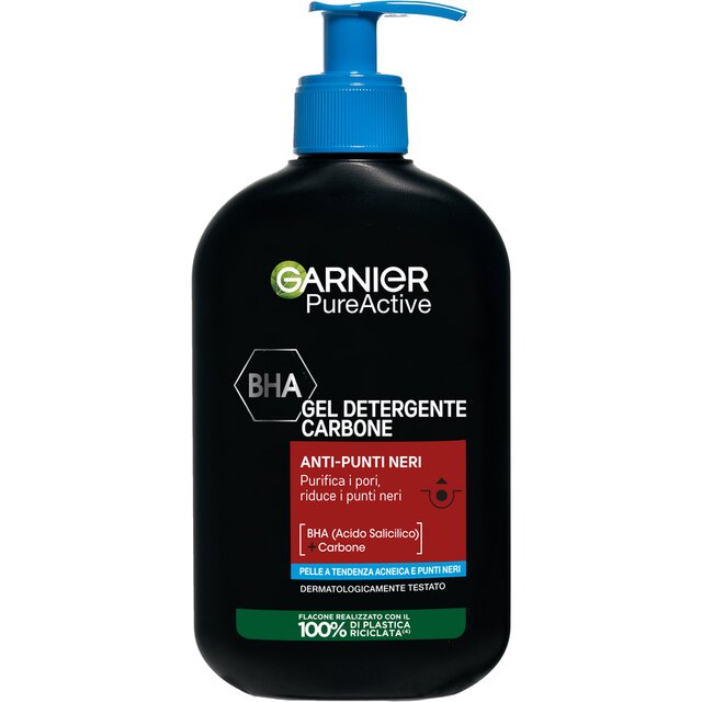 Garnier PureActive Gel Detergente Carbone Anti-Punti Neri 250ml