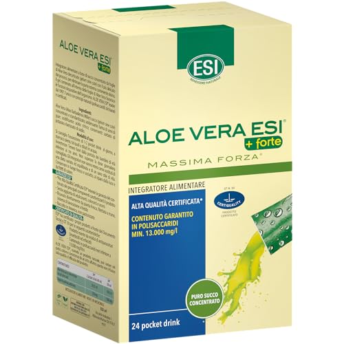 Esi - Aloe Vera +Forte, Integratore Alimentare Di Puro Succo Concentrato, Per Il Benessere Del Sistema Digerente, Ricco Di Polisaccaridi, Senza Glutin