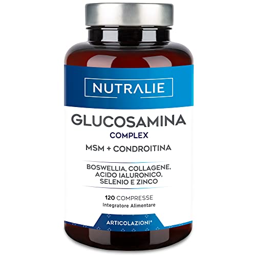 Glucosamina Con Condroitina, Msm E Collagene | Mantenimento Delle Ossa Normali Con Glucosamina, Condroitina, Msm, Collagene, Acido Ialuronico, Boswell