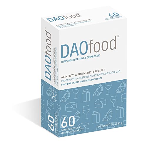 Daofood - Gestione Di Deficit Di Dao - Dispenser 60 Mini Compresse Gastroresistenti - Enzima Dao