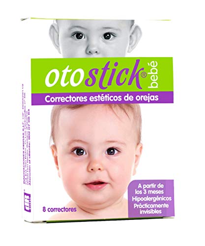 Otostick Bebé - Correttori Estetici Per Orecchie Prominenti - Contiene 8 Correttori + 1 Cuffietta - A Partire Dai 3 Mesi D’Età