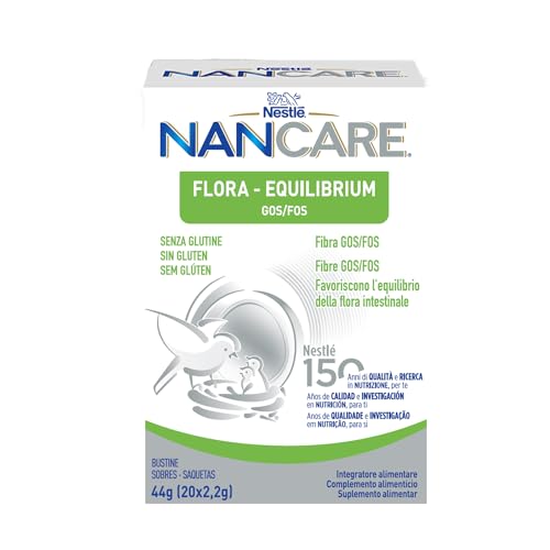 Nestlé Nancare Flora-Equilibrium Integratore Alimentare Pediatrico Per Lattanti E Bambini Dalla Nascita, 20 Bustine Da 2.2 G (44 G)