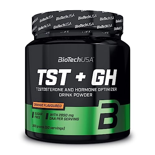 Biotechusa Tst+Gh, Bevanda In Polvere Aromatizzata Al Testosterone E Agli Ormoni Con Daa, Aminoacidi E Nutrienti Essenziali - Arancia, 300 G (50 Dosi)