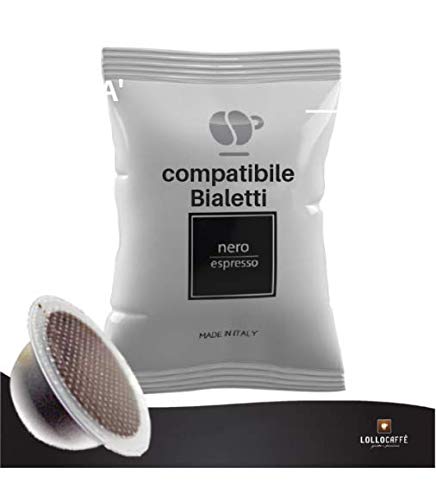 100 Capsule Caffè Lollo Caffè Compatibili Bialetti
