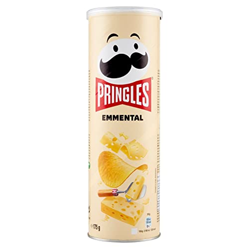 Pringles Emmental | Snack Salato Al Gusto Di Formaggio | Vegetariano | Confezione Singola Da 175G (1 X 175G)