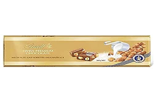 Lindt Suizo De Chocolate Con Leche Premium - Avellanas (300G) (Paquete De 2)