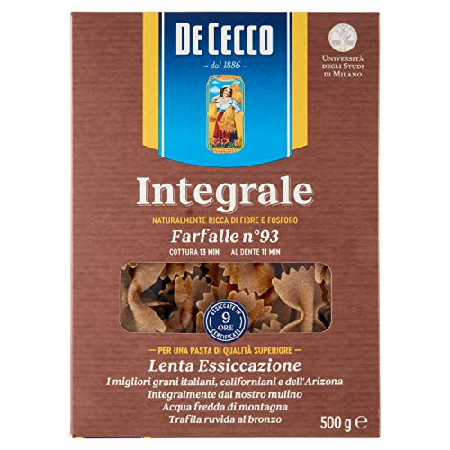 De Cecco 147710 Farfalle Integrali N°93, 500 Gr