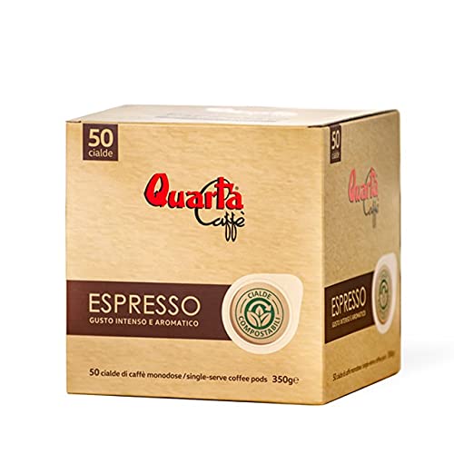 Quarta Caffè Cialde Monodose | Una Confezione Da 50 Cialde | Gusto Intenso E Aromatico