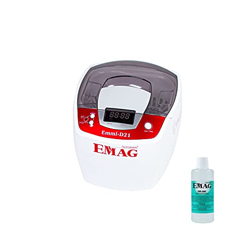 Emag Pulitore A Ultrasuoni Emmi D21 Con Vasca In Acciaio Inox, Pulitore Per Gioielli Anche Per La Pulizia Di Orologi E Occhiali, Dispositivo Per La Pu