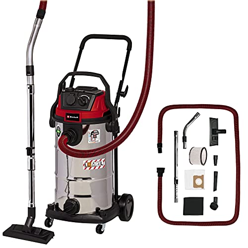 Einhell Aspirasolidi E Liquidi Te-Vc 2340 Sacl (1.500 W, 225 Mbar, Raggio D'Azione 9 M, Filtro Plissettato Hepa Incl. Sist. Pulizia Filtro, 40 L, Clas