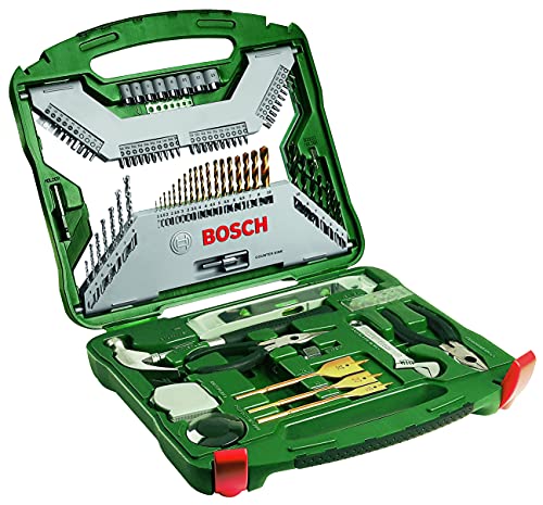 Bosch Accessories Set Da 103 Pezzi Di Punte E Bit Avvitamento In Titanio X-Line (Per Legno, Pietra Metallo, Accessori Trapano)