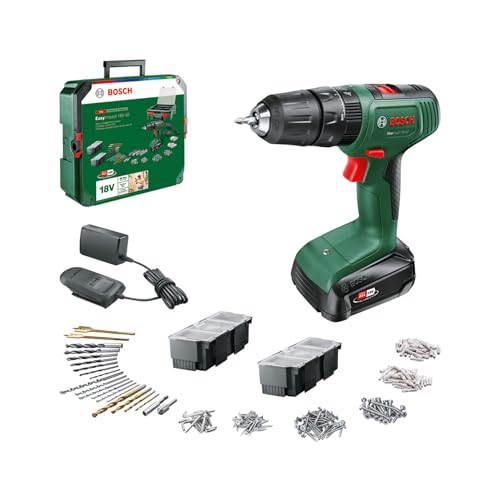 Bosch Home And Garden Trapano Con Percussione A Batteria Easyimpact 18V-40 (Avvitamento E Foratura Su Legno, Metallo Plastica; Nella Muratura; 241 Pun