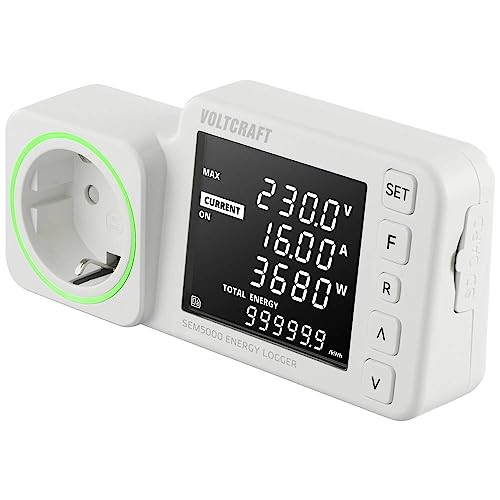 Voltcraft Sem5000 Misuratore Costi Energetici Previsione Di Spesa, Funzione Allarme, Tariffa Elettrica Impostabile, Fun