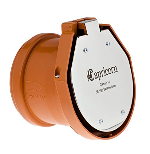 Capricorn Valvola A Rana Per Tubo, Tappo Antiritorno Con Valvola In Acciaio Inox, Per Tubi Ht/Kg Ø Dn 150/160 – 150 Mm, Arancione
