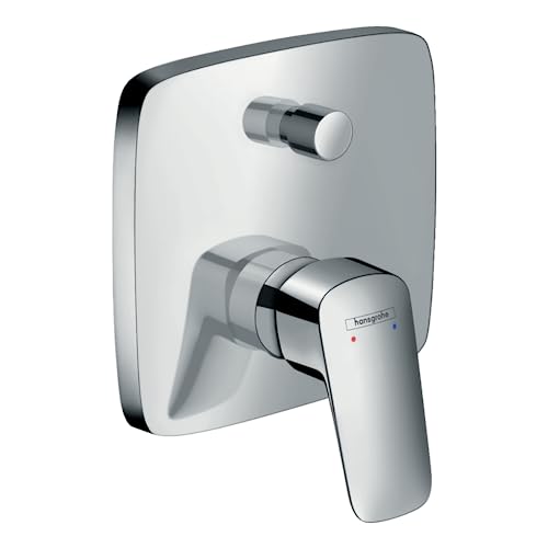 Hansgrohe Logis - Rubinetto Per Vasca Da Bagno Incasso Per 2 Utenze, Miscelatore Monocomando Per Vasca Per Ibox Universal, Cromo