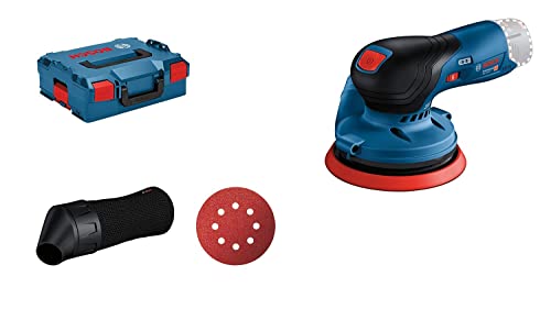 Bosch Professional 12V System Levigatrice Rotoorbitale A Batteria Gex 12V-125 (Incl. Platorello (125 Mm), 1 Carta Abrasiva, Sacchetto Raccoglipolvere,