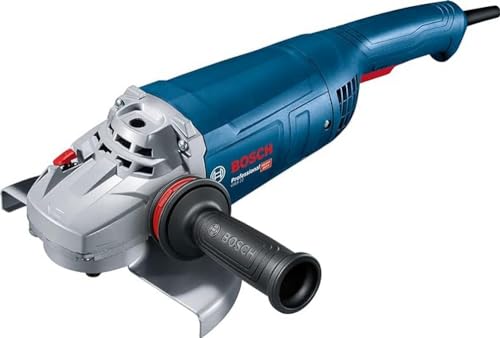 Bosch Professional Smerigliatrice Angolare Gws 22-230 P (Motore Da 2.200 Watt, Incl. Impugnatura Agg. Anti-Vibrazioni, Flangia Di Montaggio, Dado Di S