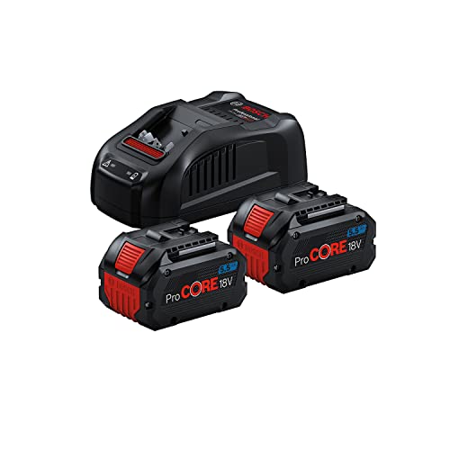 Bosch Professional 18V System Set Batterie (Incl. 2 Batterie Procore18V 5.5Ah Gal 1880 Cv)
