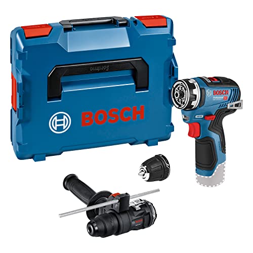 Bosch Professional 12V System Trapano-Avvitatore A Batteria Gsr 12V-35 Fc (Incl. 1 Attacco Punte Per Martelli, 1 Attacco Mandrino Autoserrante, Impugn