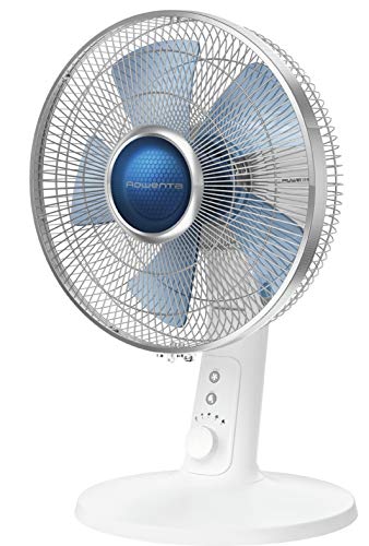 Rowenta Vu2730 Turbo Silence Extreme+, Ventilatore Da Tavolo, Flusso D’Aria 45 M3/Min, Silenziosità 38 Dba, 4 Velocità Regolabili, 120° Di Diffusione