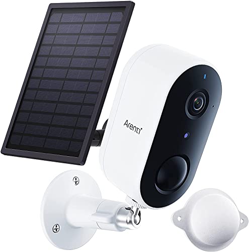 Arenti Cámara De Seguridad Para Exteriores 100% Inalámbrica Con Panel Solar, Cámara A Batería Recargable De 1080P Con Audio Bidireccional, Resistente