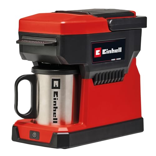 Einhell Macchina Da Caffè A Batteria Te-Cf 18 Li-Solo Power X-Change (18 V, 240 Ml, Per Caffè Con Filtro E Cialde Caffè, Maniglia Per Il Trasporto, Ta
