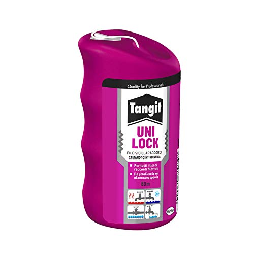 Tangit Uni-Lock, Filo Sigillante Per Tubature In Metallo E Plastica, Sigillaraccordi Riposizionabile Per Tubi Fino A 4’’, Applicazione Rapida, Per Con