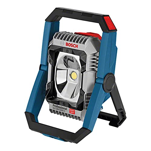 Bosch Professional 18V System Luce Da Cantiere A Led A Batteria Gli 18V-2200 C (Connect Ready, Luminosità Max. 2200 Lumen, Senza Batterie E Caricabatt