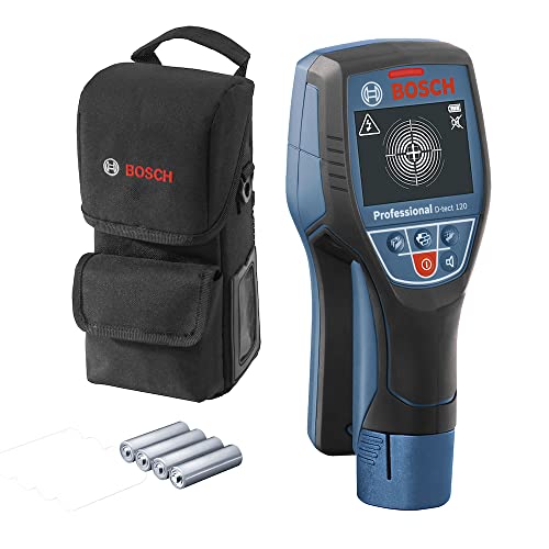 Bosch Professional Rilevatore D-Tect 120 (Rilevamento Max. Tubi In Plastica/Sottostrutture In Legno/Cavi Sotto Tensione/Metalli Magnetici E Non Magnet