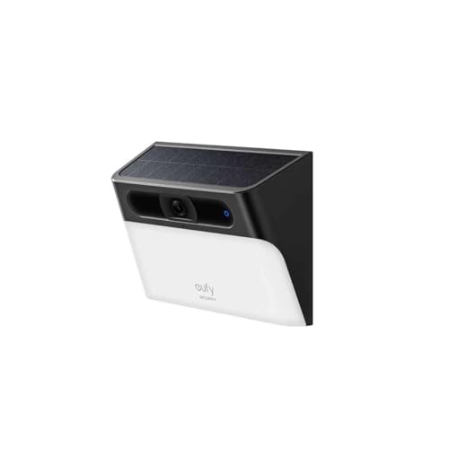Eufy Security Telecamera Esterna Da Parete E Luce S120, 2K, Wireless, Potenza Solare Illimitata, Luce Attivata Da Rilevamento Movimento, Rilevamento A
